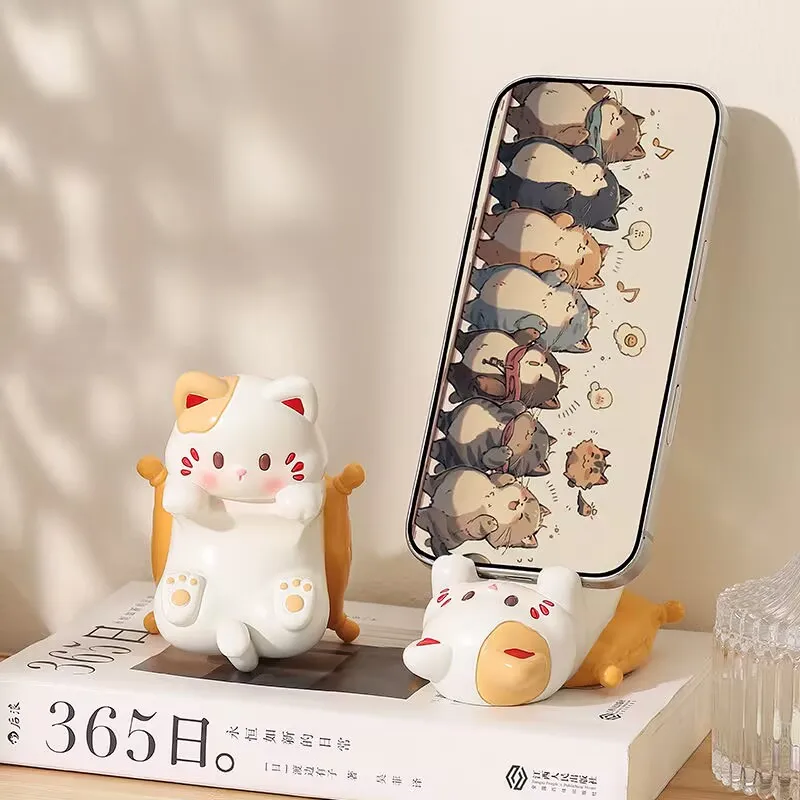 Desk Setup Home - Cute Cartoon Cat Desktop Ornaments, Phone