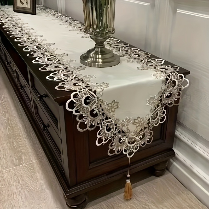 Desk Setup Wallpaper - 1pcs European Style Polyester TV Stand