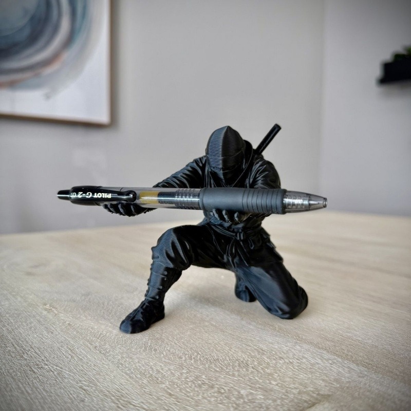 Desk Setup Home - Ninja Figure Pen Holder 3D Printed