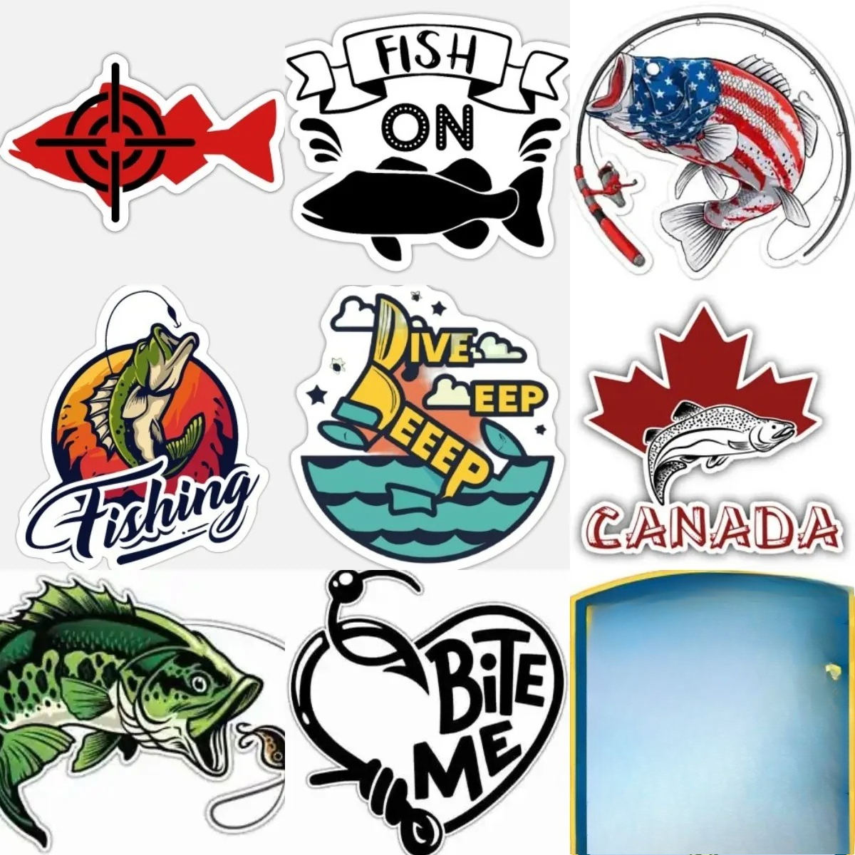 Desk Setup For Laptop - Perch Fishing Stickers Window Vinyl Laptop