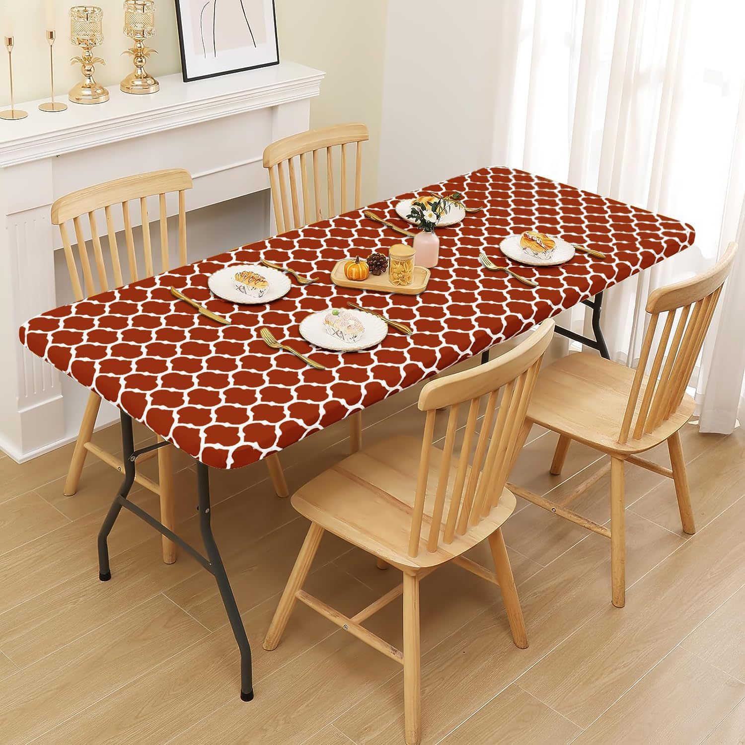 Desk Setup Wallpaper - 1pc Waterproof Tablecloth Heat-Resistant Rectangle PVC