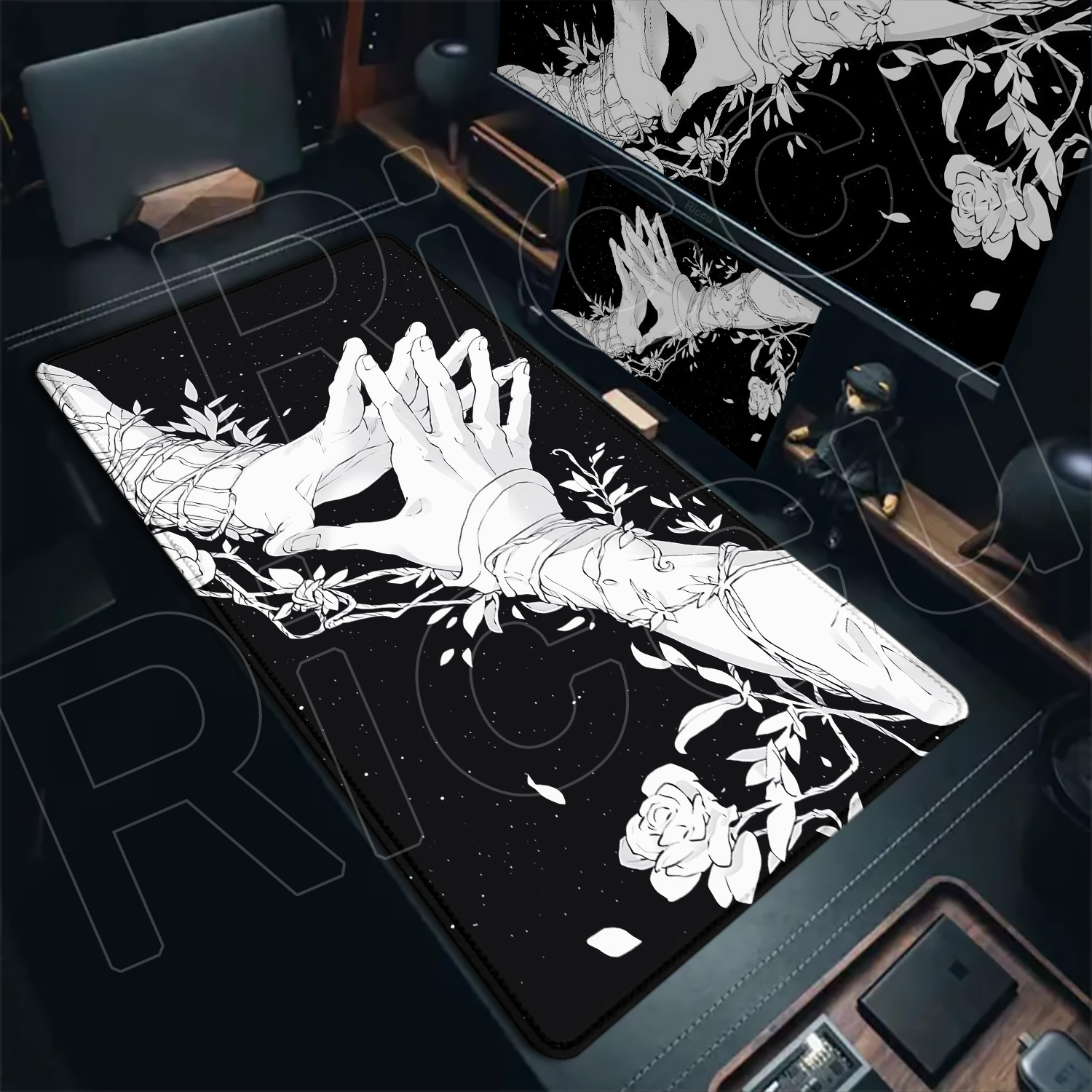 Desk Setup Gadgets - HD Large Black White XXL Gothic