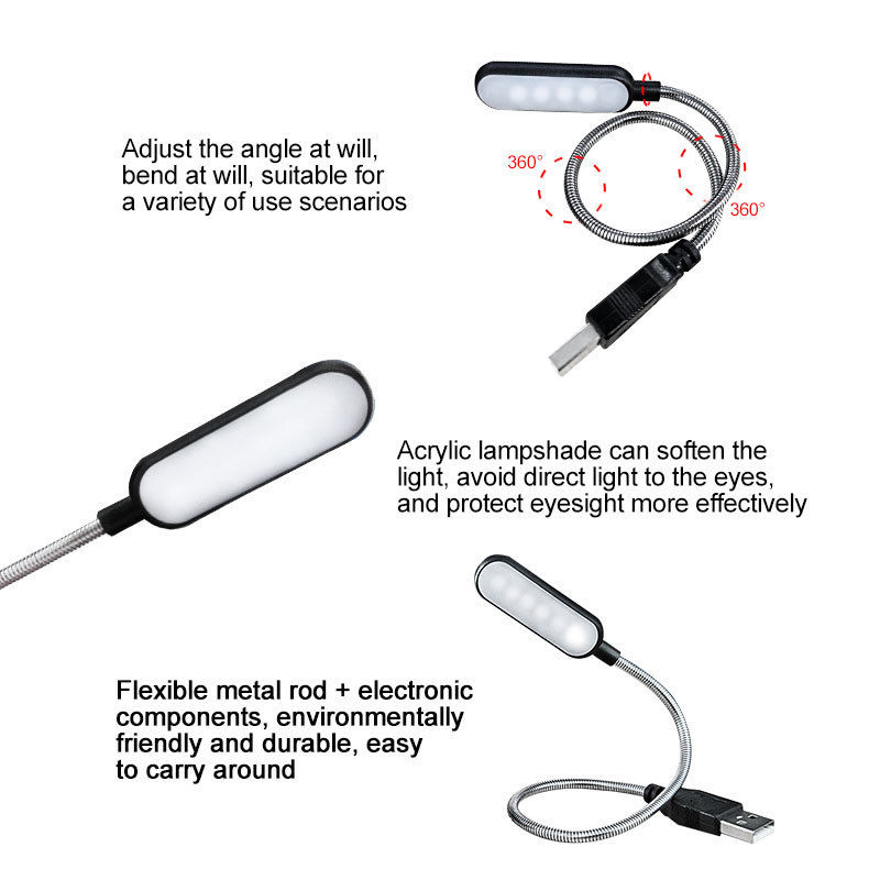 Mini 4 LED Book Lamp Portable  – Desk Setup For Laptop Bewertung und Preis