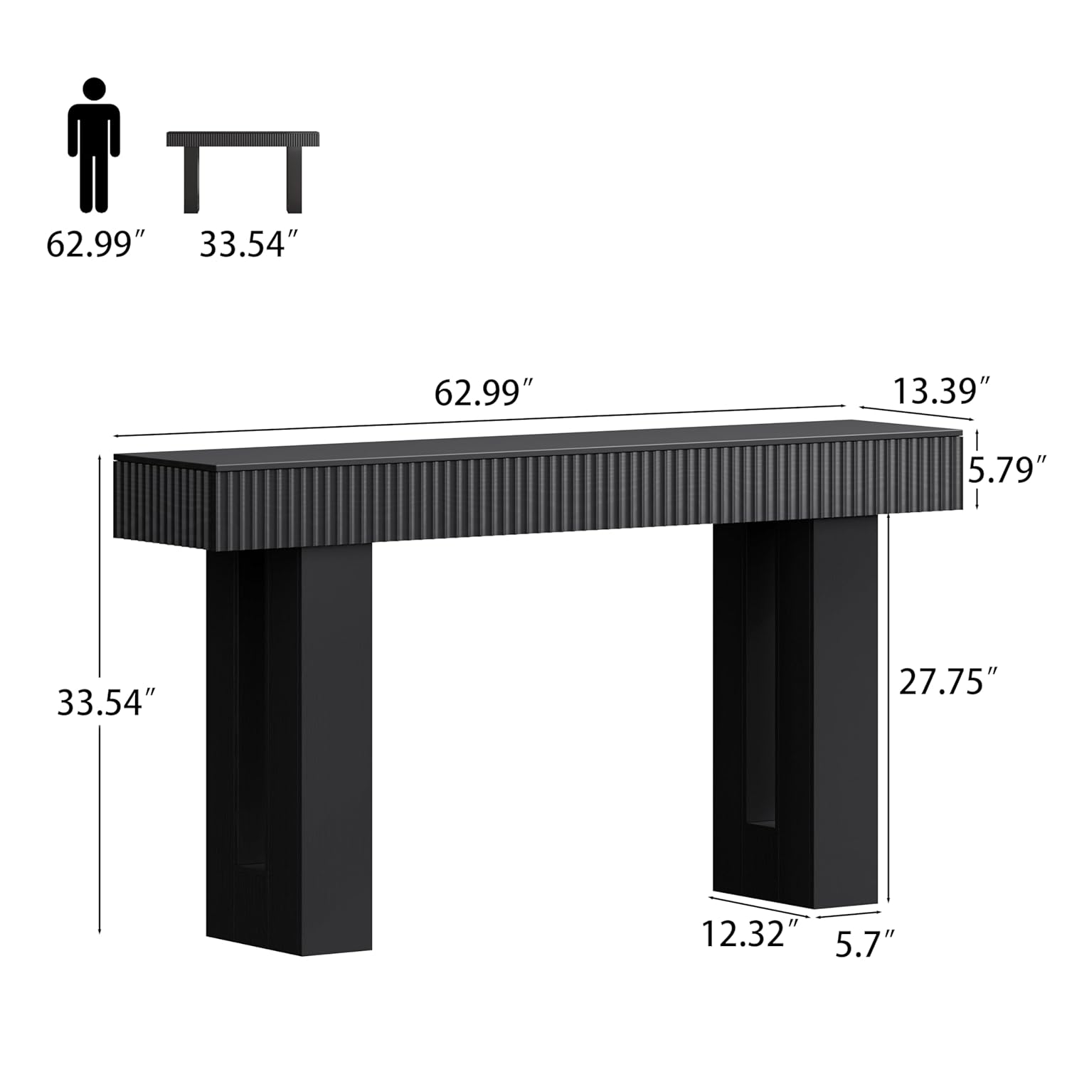 63-Inch Long Entryway Console  – Desk Setup Minimalist Bewertung und Preis
