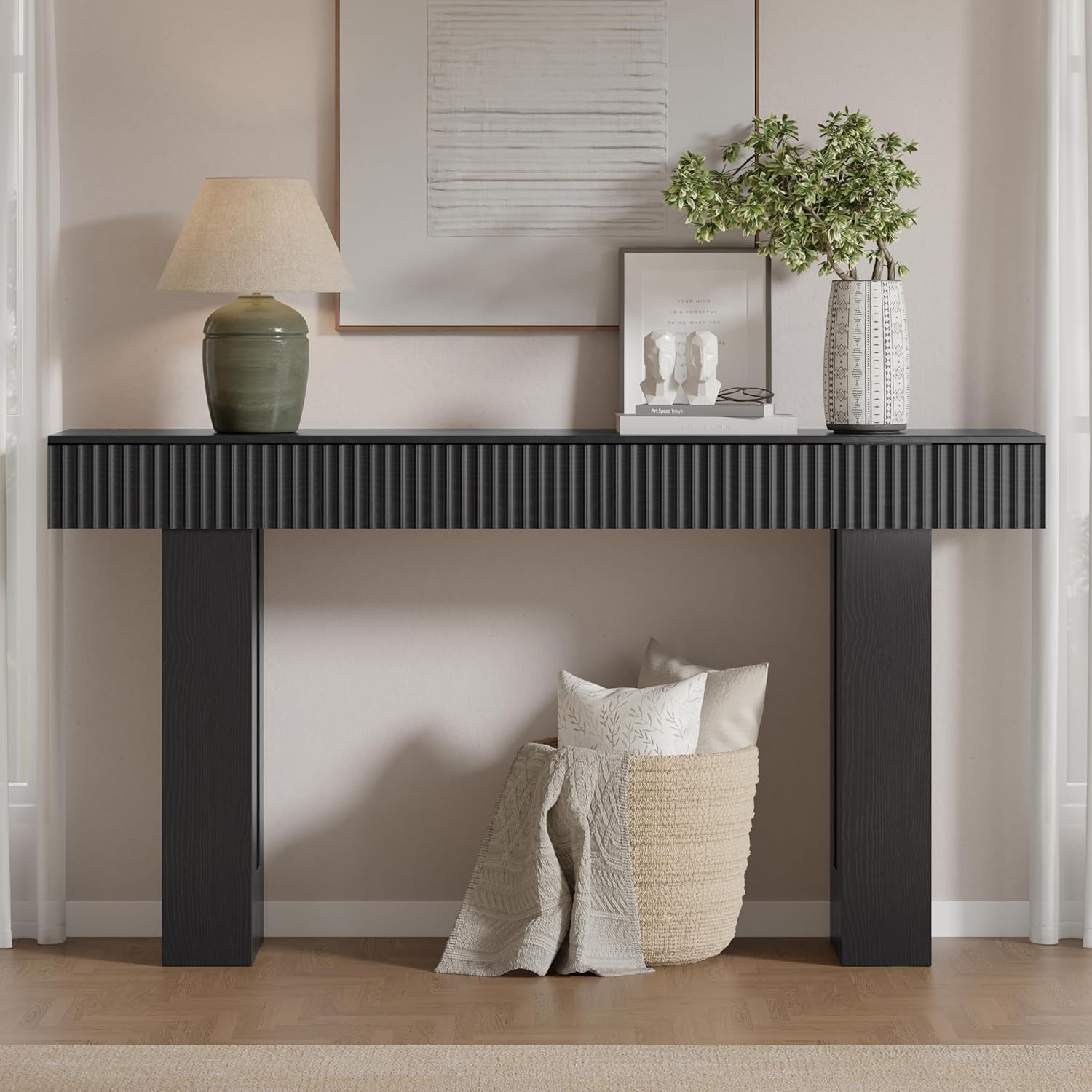 63-Inch Long Entryway Console  – Desk Setup Minimalist Bewertung und Preis