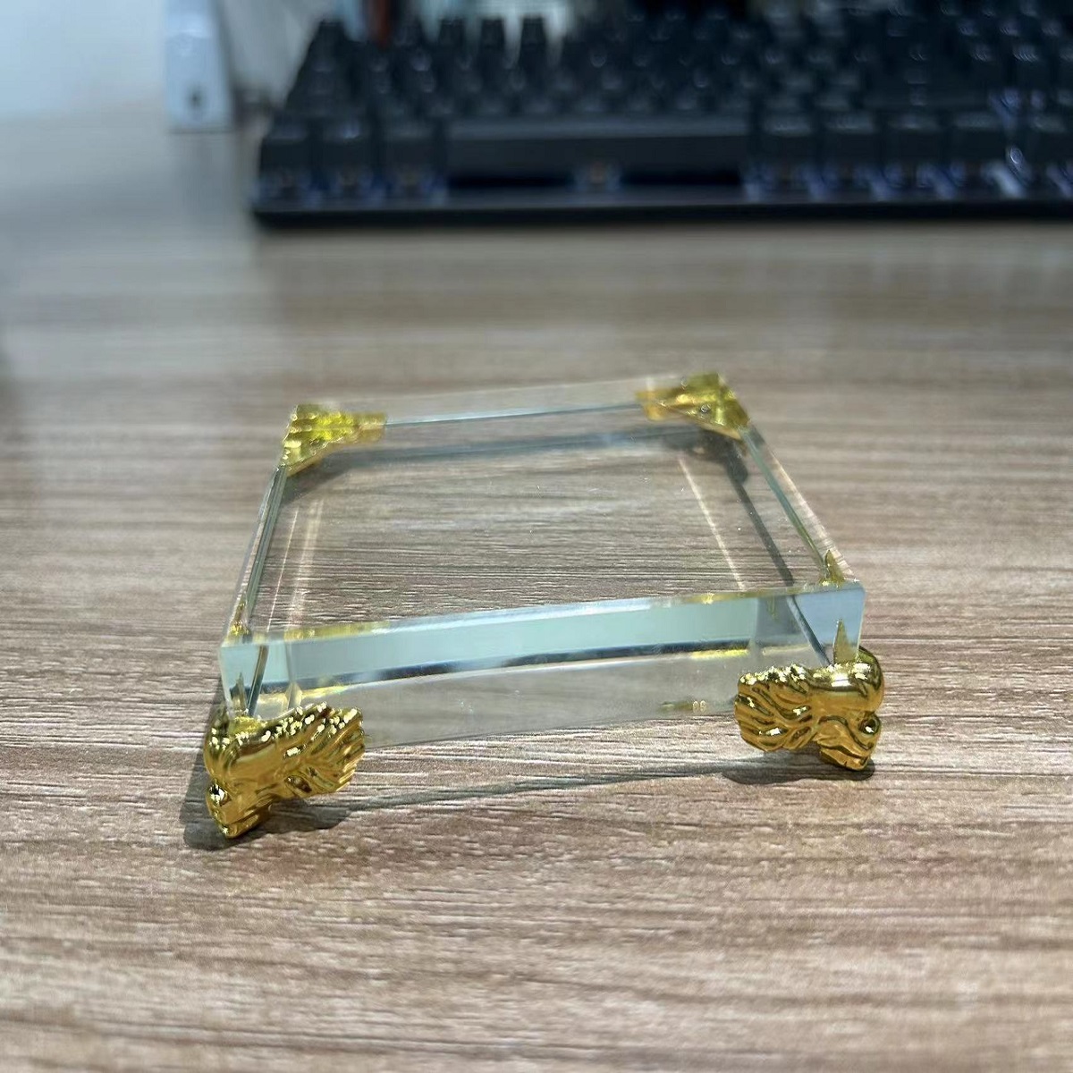 1pc Rectangular Glass Cube Bas – Desk Setup Home Bewertung und Preis