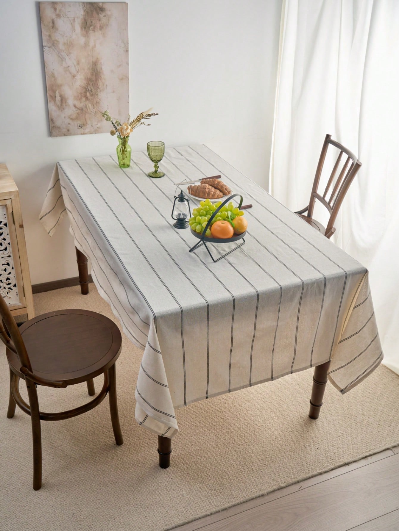1pc Black Striped Woven Tablec – Desk Setup Wallpaper Bewertung und Preis