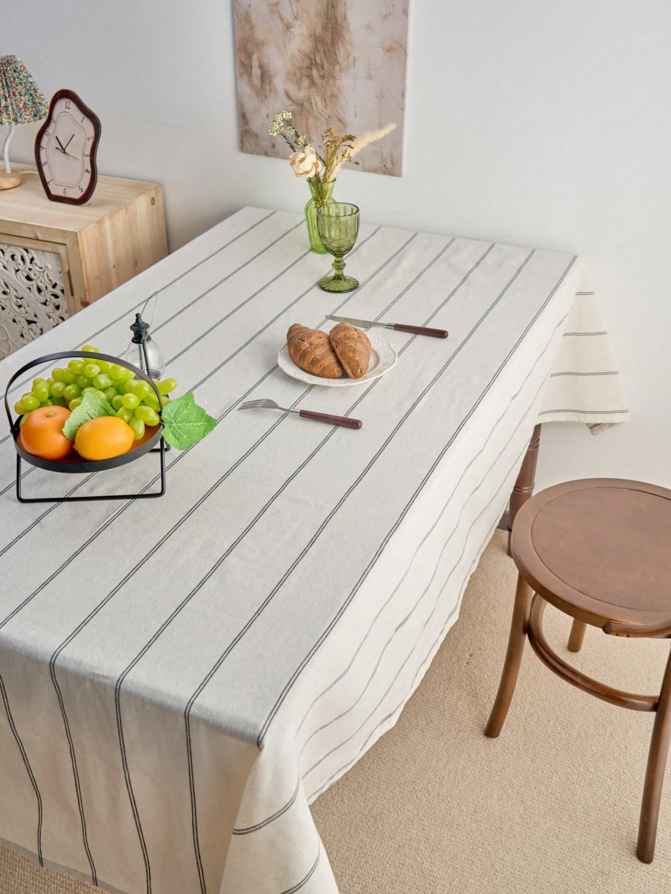 1pc Black Striped Woven Tablec – Desk Setup Wallpaper Bewertung und Preis
