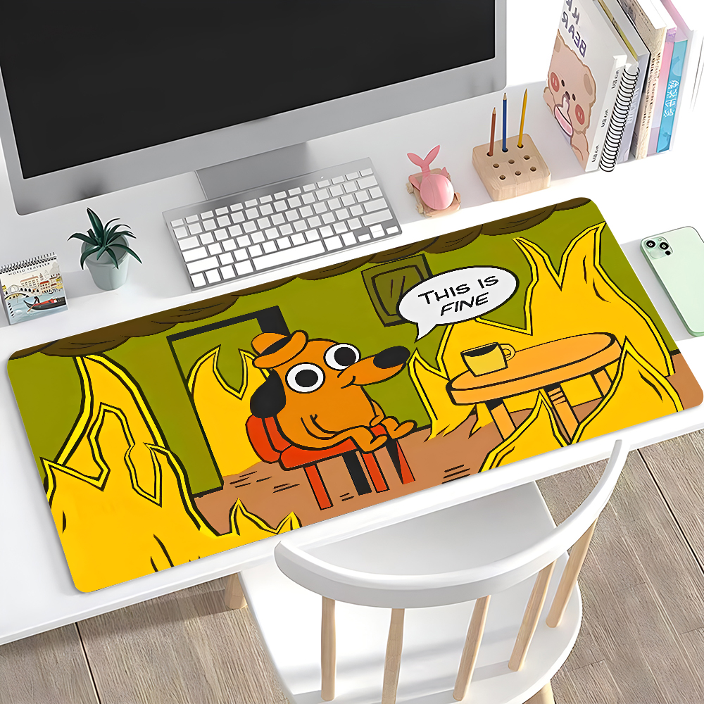 This Is Fine Dog Dachshund Mou – Desk Setup Cozy Bewertung und Preis