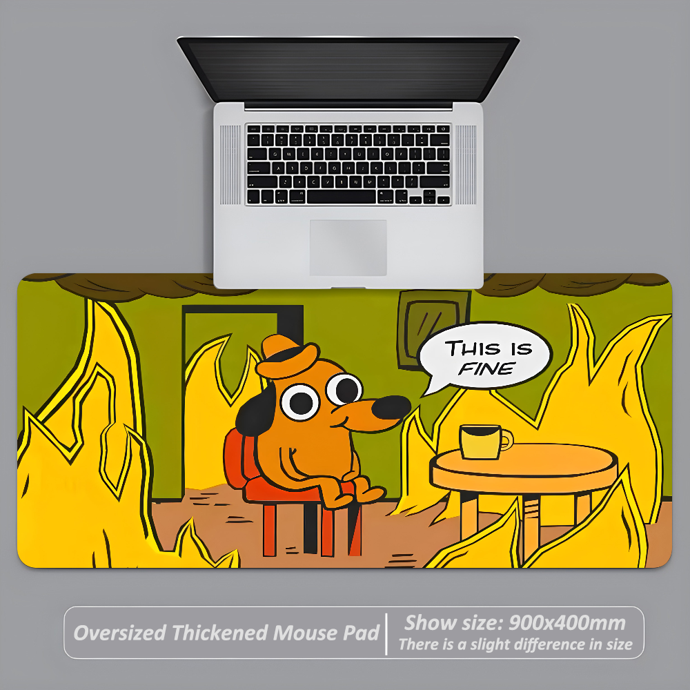 This Is Fine Dog Dachshund Mou – Desk Setup Cozy Bewertung und Preis