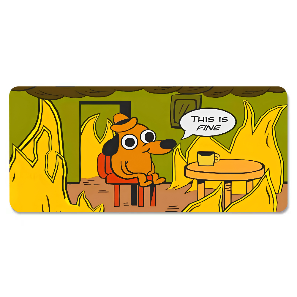 This Is Fine Dog Dachshund Mou – Desk Setup Cozy Bewertung und Preis