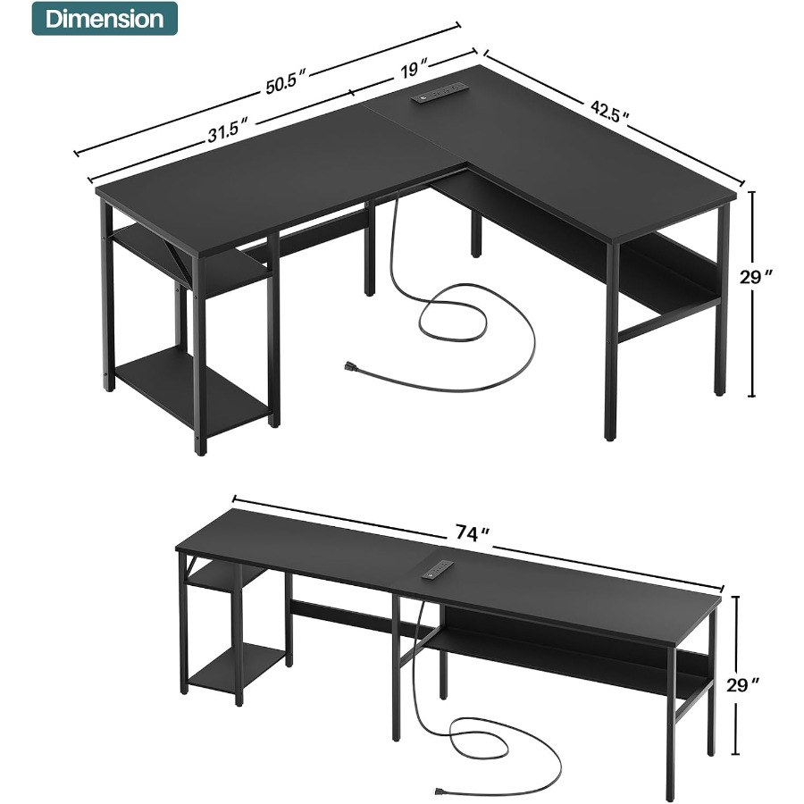 Reversible L Shaped Desk with  – L Shaped Desk Setup Bewertung und Preis