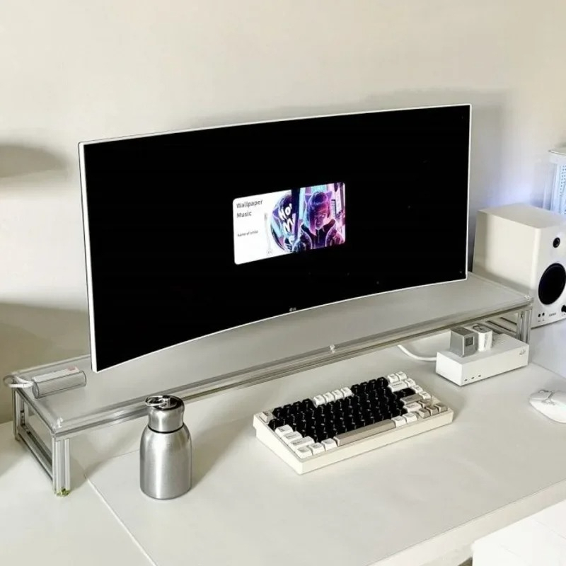 Aluminum Monitor Stand Acrylic – Desk Setup With Laptop And Monitor Bewertung und Preis