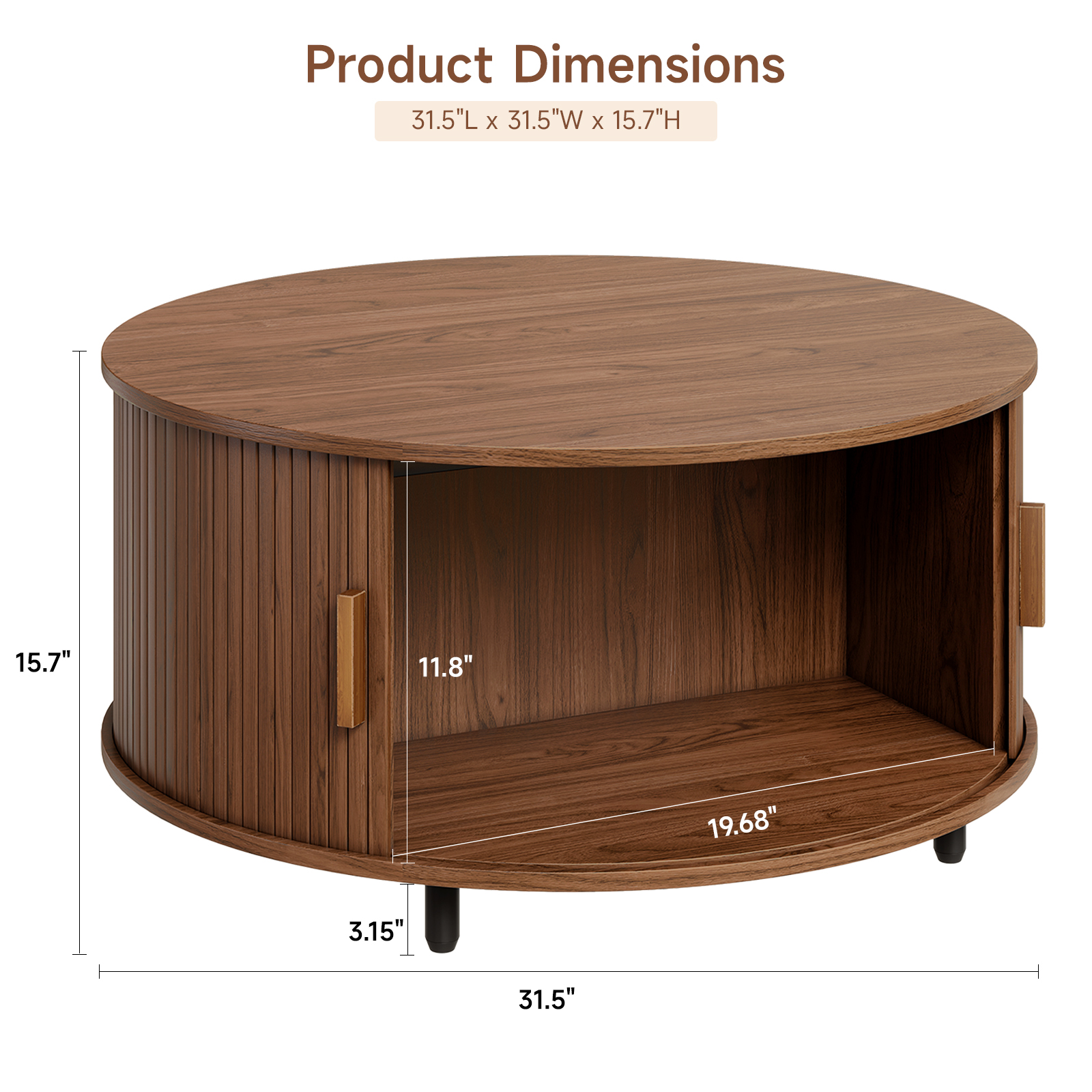 Round Coffee Table with Storag – Desk Setup Minimalist Bewertung und Preis