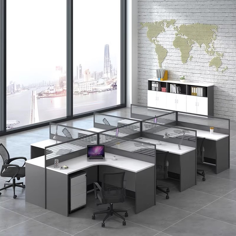 White Office Desk for 2 4 or 6 – L Shaped Desk Setup Bewertung und Preis