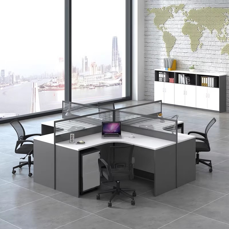 White Office Desk for 2 4 or 6 – L Shaped Desk Setup Bewertung und Preis