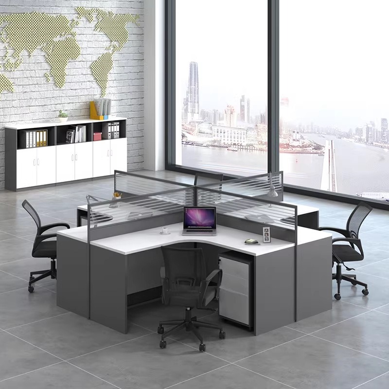 White Office Desk for 2 4 or 6 – L Shaped Desk Setup Bewertung und Preis