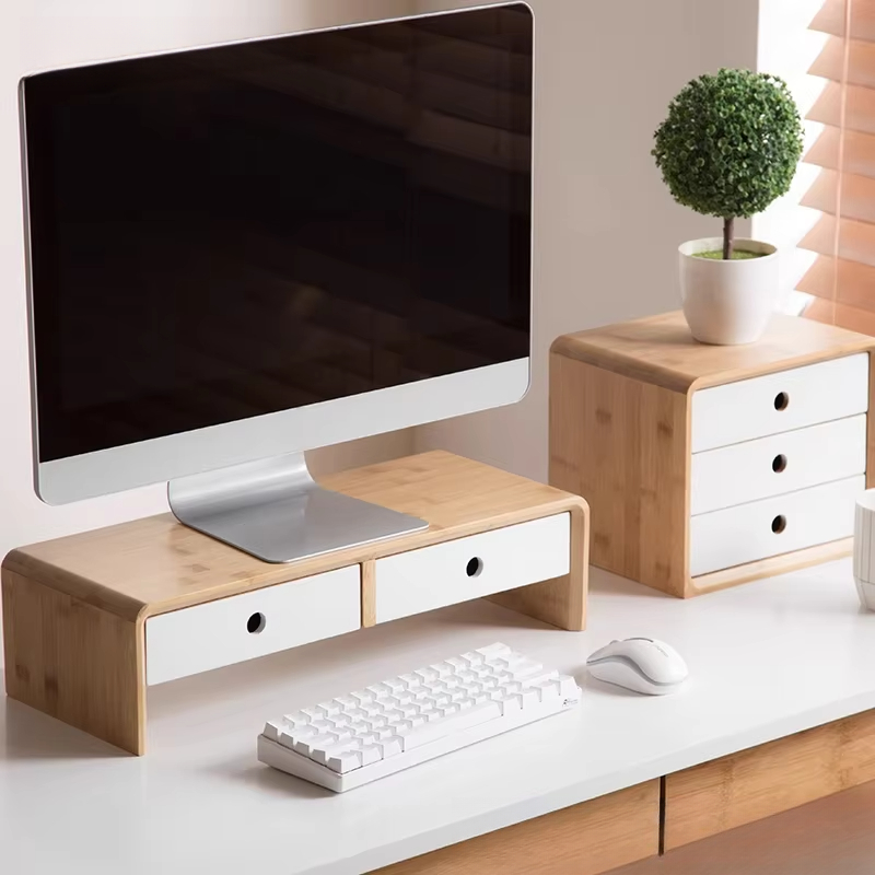 Bamboo Laptop Monitor Riser Ec – Desk Setup With Laptop And Monitor Bewertung und Preis