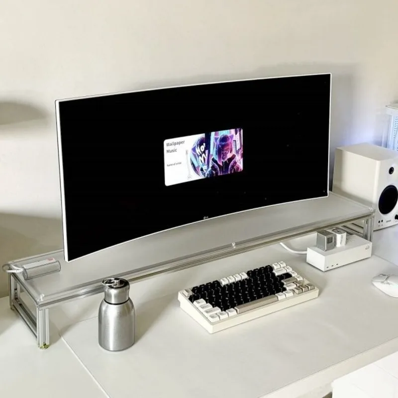 Aluminum Monitor Stand Acrylic – Desk Setup With Laptop And Monitor Bewertung und Preis