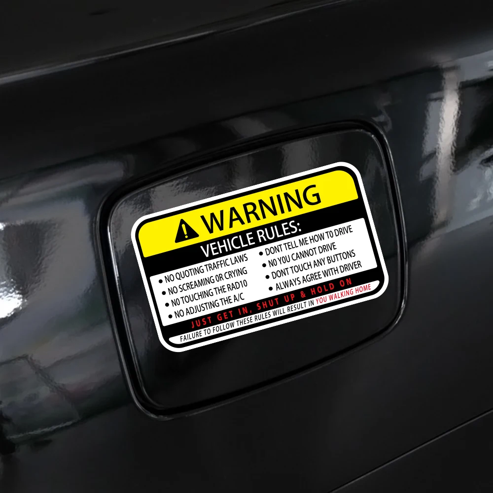 13x7.7cm Warning Words Car Sti – Desk Setup For Laptop Bewertung und Preis