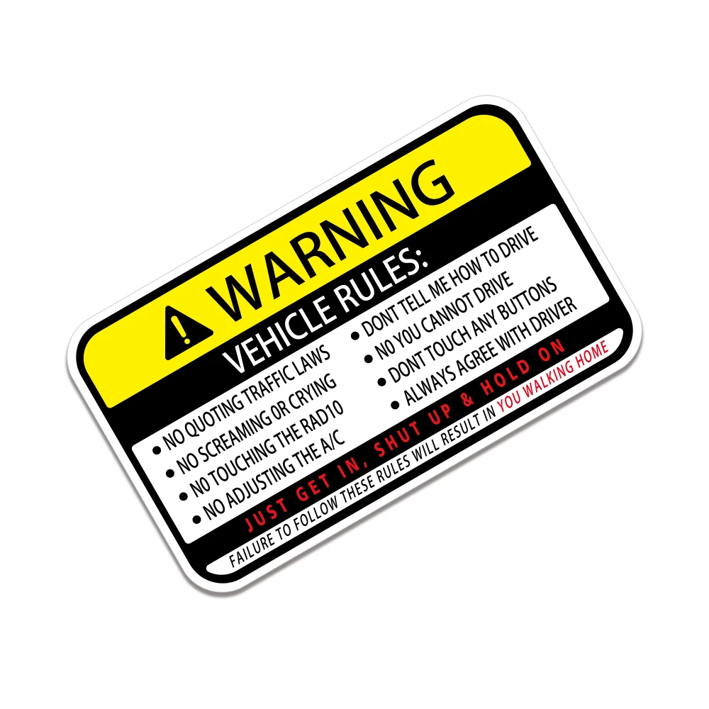 13x7.7cm Warning Words Car Sti – Desk Setup For Laptop Bewertung und Preis