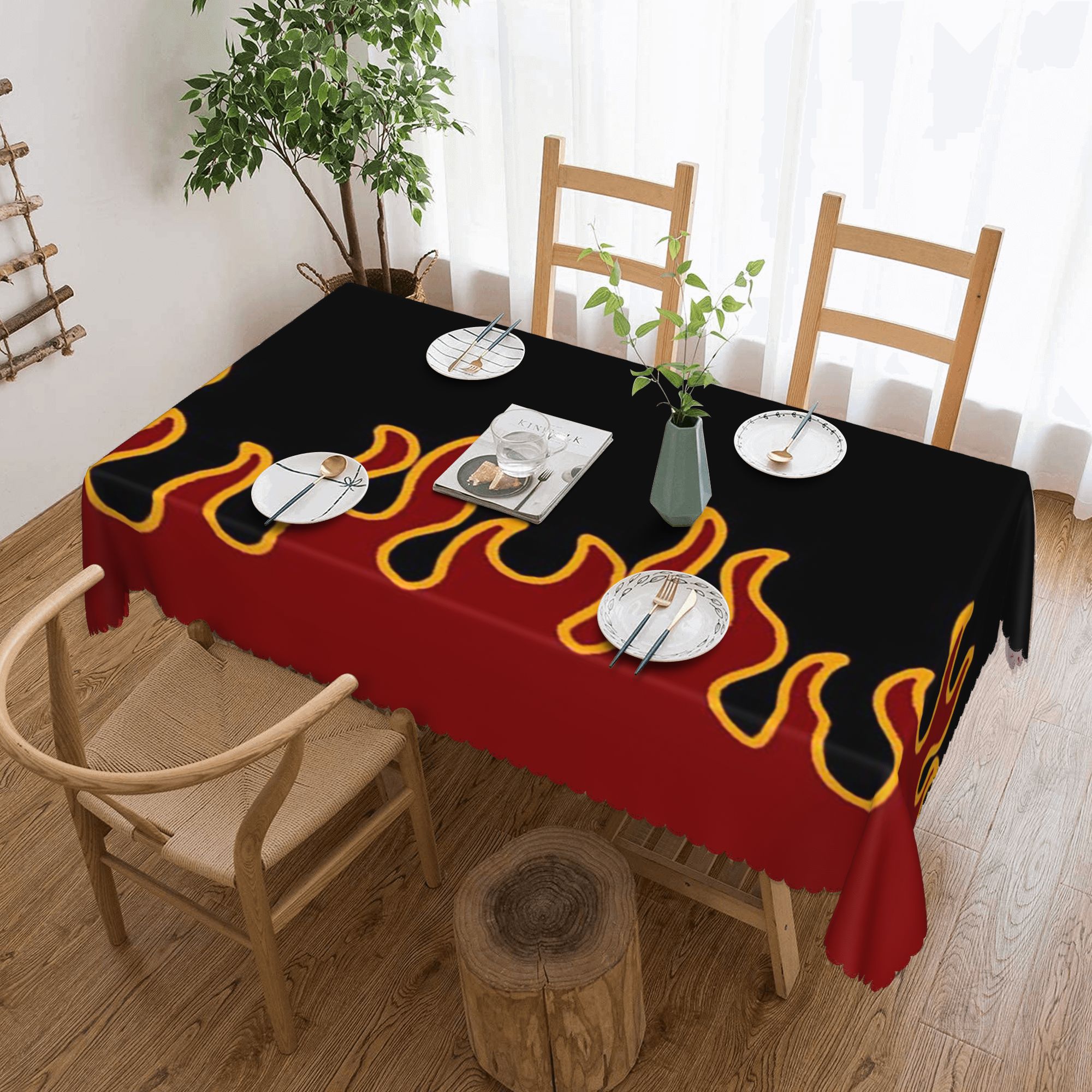 Customized Big Fire Flames Bur – Desk Setup Wallpaper Bewertung und Preis