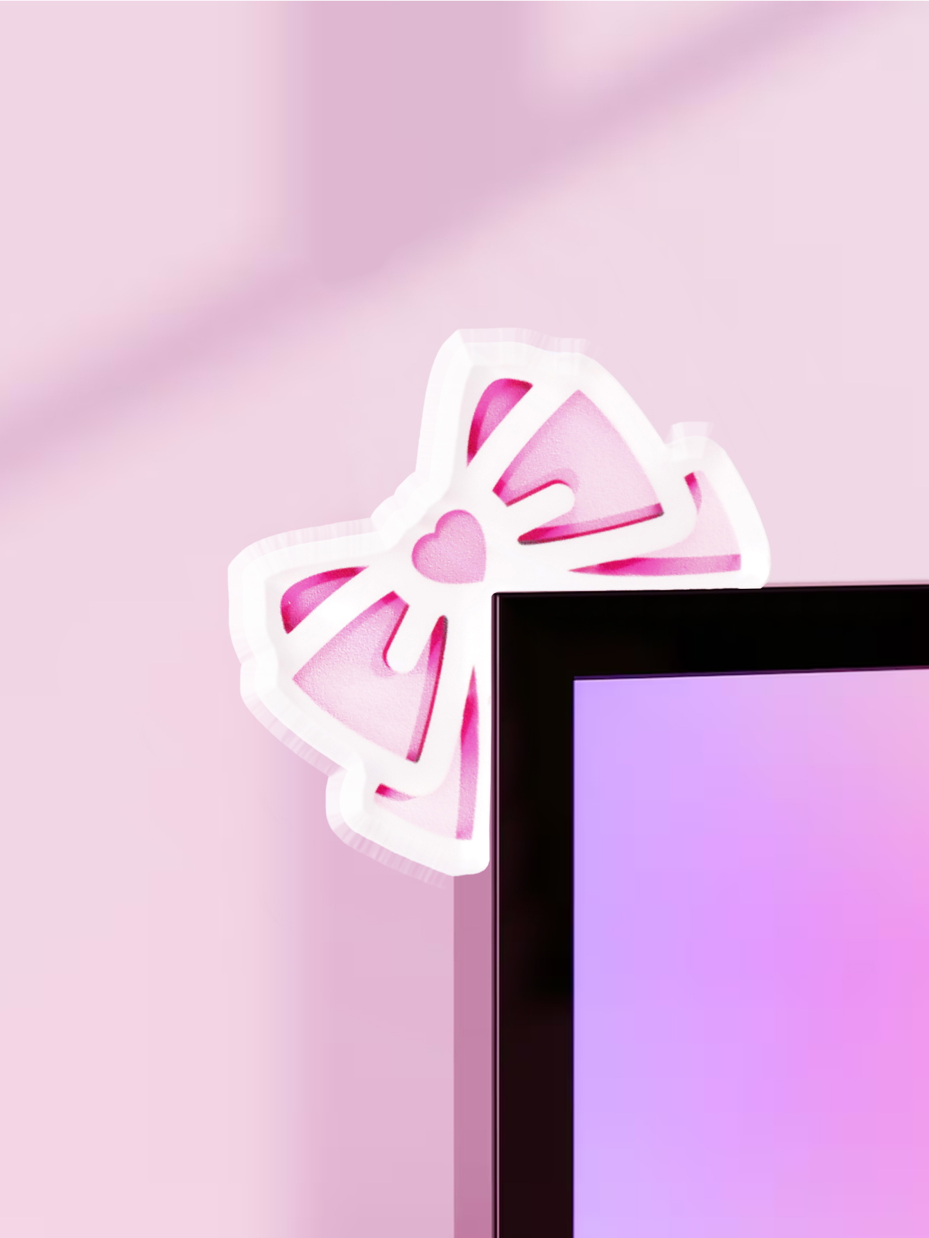 Kawaii Bow Monitor Decor Pink  – Desk Setup Home Bewertung und Preis
