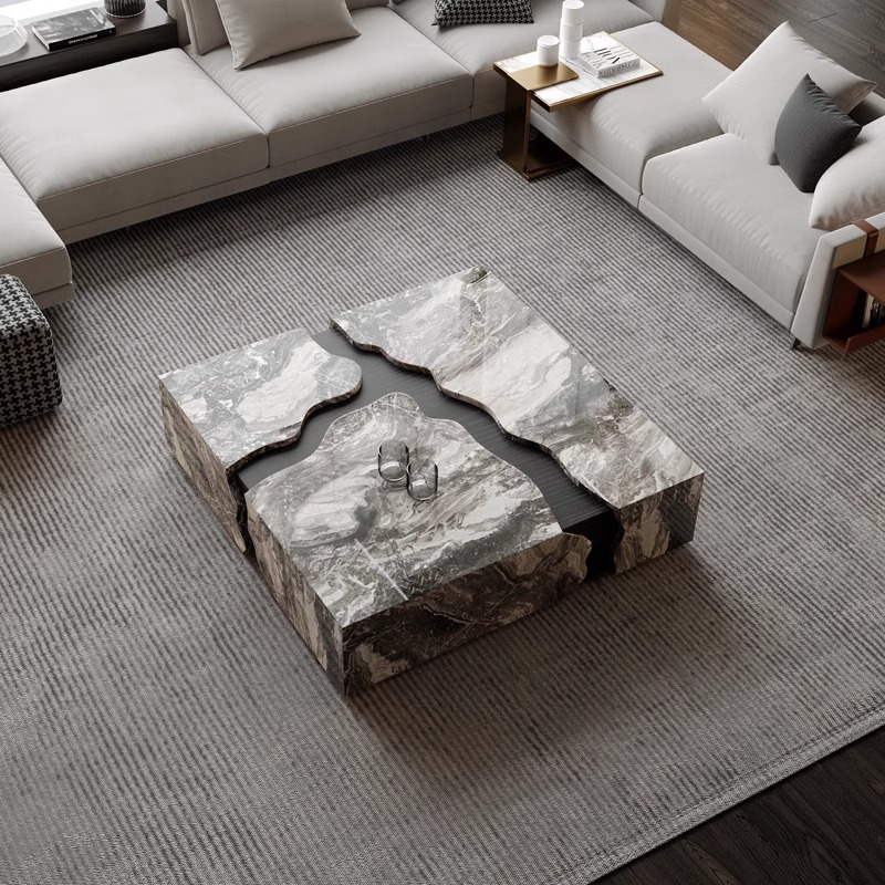 2025 Square Marble Coffee Tabl – Desk Setup Minimalist Bewertung und Preis