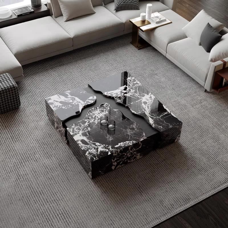 2025 Square Marble Coffee Tabl – Desk Setup Minimalist Bewertung und Preis