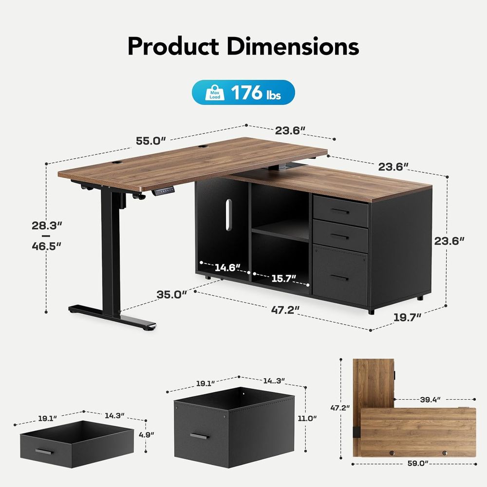55 Inch L Shaped Standing Desk – L Shaped Desk Setup Bewertung und Preis