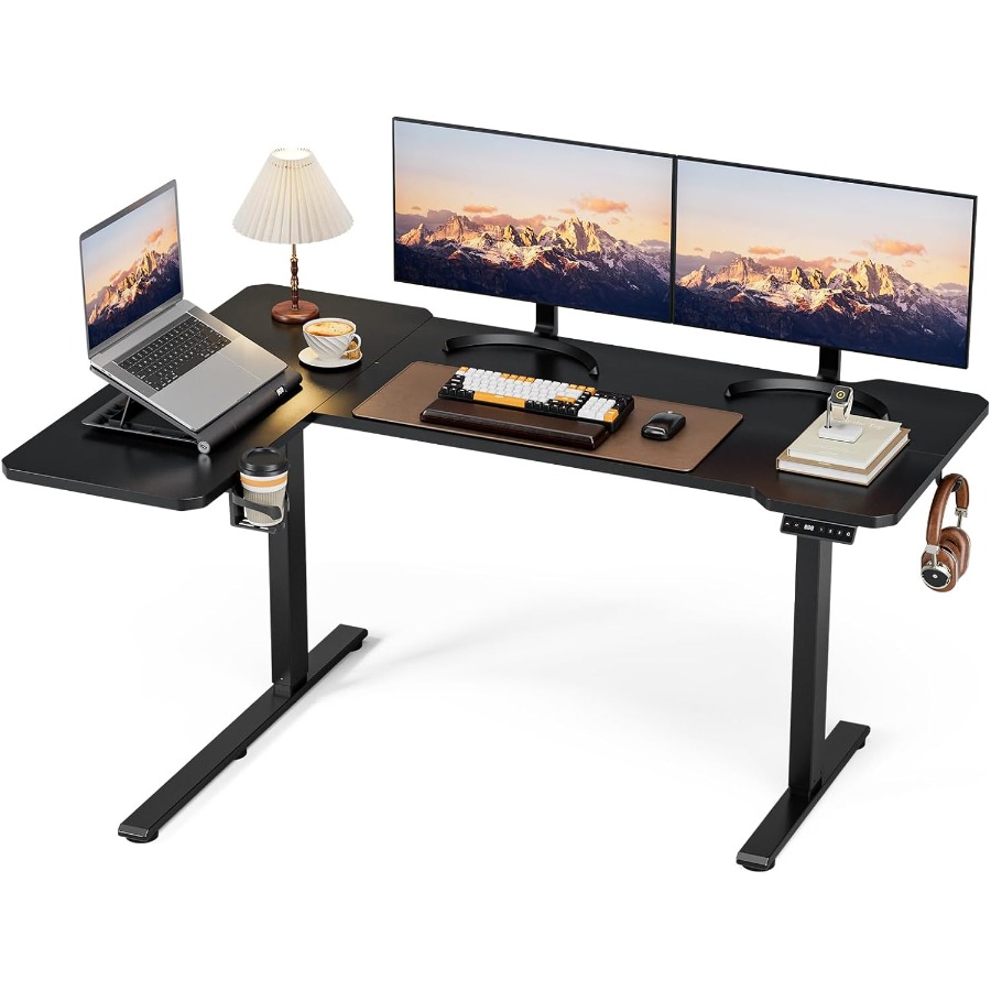 59 Inch L Shaped Adjustable He – L Shaped Desk Setup Bewertung und Preis