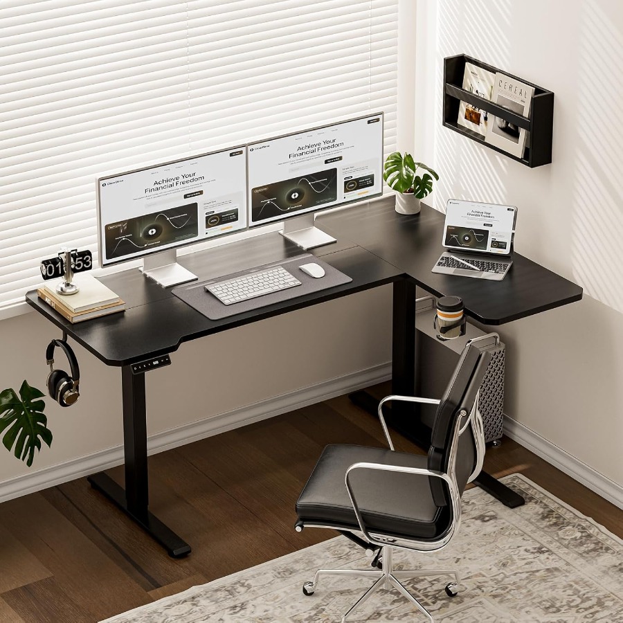 59 Inch L Shaped Adjustable He – L Shaped Desk Setup Bewertung und Preis